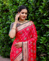 Gorgeous Zari Patola Red Color  Silk Sarees
